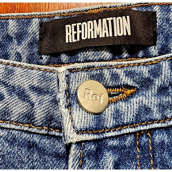 COPY - Reformation Val 90s Mid-Rise Straight-Leg Jeans Size 25( equals to size … - Picture 7 of 11